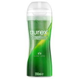 Durex 2in1 - masszázsolaj és síkosító Aloe Verával (200 ml)
