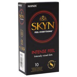 Manix SKYN Intense - latexmentes, gyöngyös felületű óvszer (10 db)