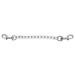 ZADO - dupla fém karabiner és lánc, BDSM kiegészítő (15 cm)