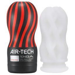 TENGA Air Tech Strong - textúrált maszturbátor férfiaknak (fehér)