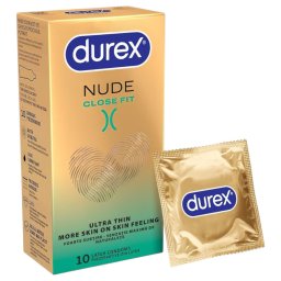 Durex Nude Close Fit - vékony óvszer (10 db)