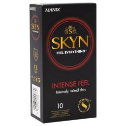 Manix SKYN Intense - latexmentes, gyöngyös óvszer (10 db)