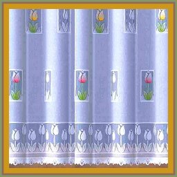 TULI, tulipán mintás függöny méteráru, 150 cm magas