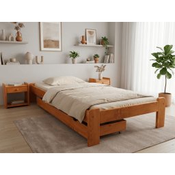 ADA ágy 90x200 cm, égerfa Ágyrács: Léces ágyrács, Matrac: Sommera 18 cm matrac