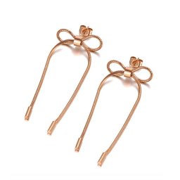 Rosegold Nemesacél Masni Női Fülbevaló