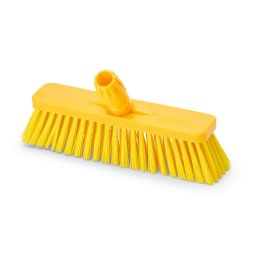 Igeax élelmiszeripari tolóseprű, partvis fej, 30 cm, 0,3mm puha sörtével, sárga