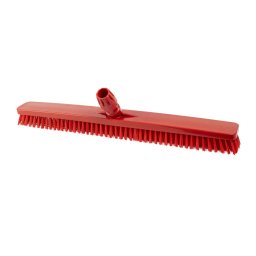 Igeax élelmiszeripari padlósúrolókefe rövid sörte 60cm széles, 0,75mm kemény sörtével, piros