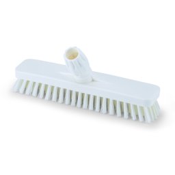 Igeax élelmiszeripari padlósúrolókefe 30cm széles fehér, 0,75mm kemény sörtével