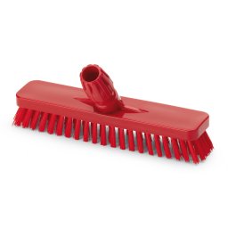 Igeax élelmiszeripari padlósúrolókefe 30cm széles, 0,75mm kemény sörtével, piros