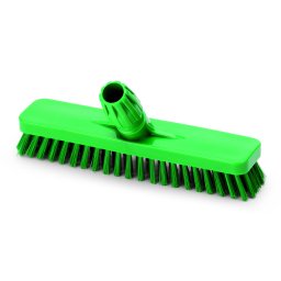 Igeax élelmiszeripari padlósúrolókefe 30cm széles, 0,75mm kemény sörtével, zöld