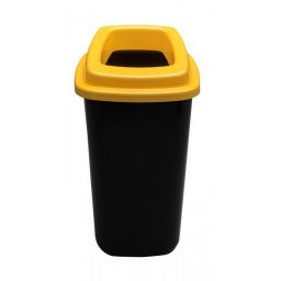 Plafor Sort szelektív hulladékgyűjtő, szemetes 45L fekete/sárga