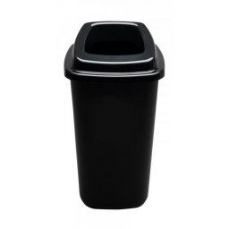 Plafor Sort szelektív hulladékgyűjtő, szemetes 45L fekete/fekete