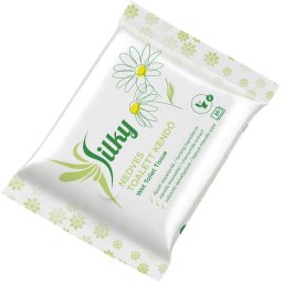 Silky Toalett 40 lapos 100% lebomló nedves toalettkendő kamilla, körömvirág és aloe vera kivonattal