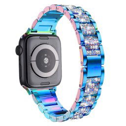Apple Watch 2/3/4/5/6/7/SE fém óraszíj kövekkel kirakva (többféle színben)