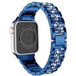 Apple Watch 2/3/4/5/6/7/SE fém óraszíj kövekkel kirakva (többféle színben)