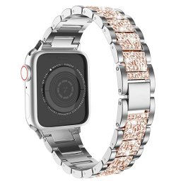 Apple Watch 2/3/4/5/6/7/SE fém óraszíj kövekkel kirakva (többféle színben)