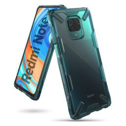 Ringke Fusion X ütésálló telefontok Xiaomi Redmi Note 9 Pro (zöld)