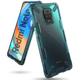 Ringke Fusion X ütésálló telefontok Xiaomi Redmi Note 9 (zöld)