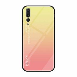 Gradient Glass színátmenetes Huawei P20 Pro tok edzett üveg hátlappal (rózsaszín)