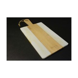 Bambusz márvány vágódeszka tálalódeszka 38x18 cm