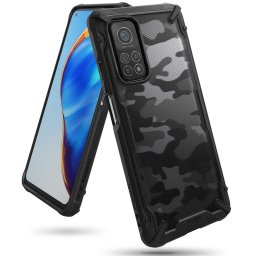Ringke Fusion X ütésálló telefontok Xiaomi Mi 10T/10T Pro (fekete terepmintás)