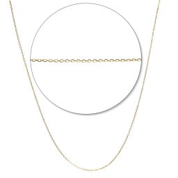 Négylapú anker sárga arany nyaklánc 14 karátos, 50 cm