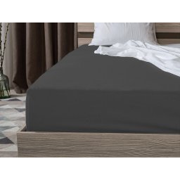Jersey sötétszürke lepedő EXCLUSIVE 90x200 cm