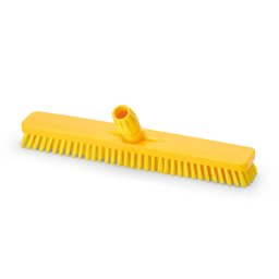 Igeax élelmiszeripari padlósúrolókefe 45cm széles, 0,75mm kemény sörtével, sárga