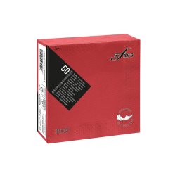 Infibra Szalvéta 33x33cm piros 2 réteg 50 lap/csomag