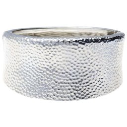 Bronz, ezüst színű női karperec, karreif (Chloe), 18 cm