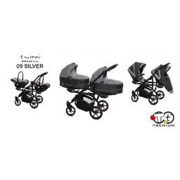 BABY ACTIVE TWINNI IKER BABAKOCSI (EZÜST)