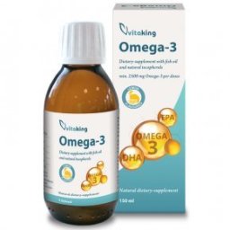 Vitaking Omega-3 citrom ízű folyékony halolaj - 150ml