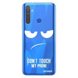 Átlátszó szilikon tok az alábbi mobiltelefonokra Realme 5 - Don't Touch My Phone