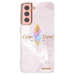 Átlátszó szilikon tok az alábbi mobiltelefonokra Samsung Galaxy S21 5G G991B - Carpe Diem