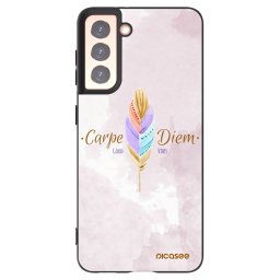 Fekete szilikon tok az alábbi mobiltelefonokra Samsung Galaxy S21 5G G991B - Carpe Diem