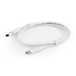 USB 3.1 Type-C(M) / USB 3.0 A(M) 1m Feher kabel Gembird CCP-USB3-AMCM-1M-W
