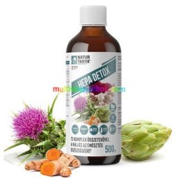 Hepa Detox 500 ml Lime ízű méregtelenítő koncentrátum, 12-féle összetevővel, máj, epe méregtelenítése, zsírmáj - Natur Tanya