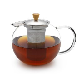 Klarstein Sencha, teáskancsó, 1,3 L, rozsdamentes acél szűrő, boroszilikát üveg, fedél (-)