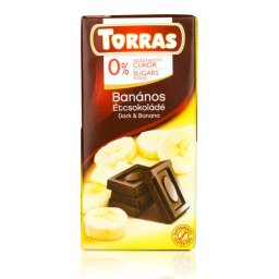 Torras Banános étcsokoládé hozzáadott cukor nélkül 75 g