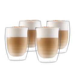 Klarstein Glaswerk Jesolo, thermo poharak dupla üveggel, 350 ml, kézműves, boroszilikát üveg (-)