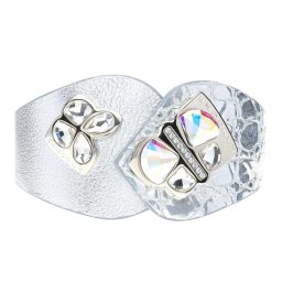 Cango & Rinaldi SECRET GARDEN kétféle bőrös karkötő két nagy pillangós dísszel