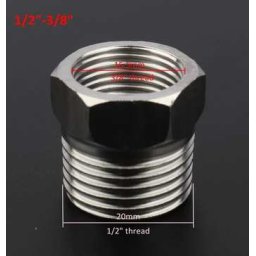 Saválló Acél Menetátalakító 1/2"-bol 3/8"-ra (3617)