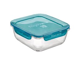 Bormioli Rocco Ételtároló doboz 18 cm üveg szögletes Frigo Evolution 119895