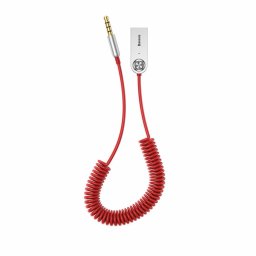 Baseus BA01 USB Wireless Bluetooth 5.0 AUX adapter 3.5mm jack kábel (piros)