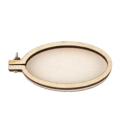 Hímezhető fa medál alap, ovális, 32x67mm, 790376