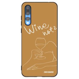 Fekete szilikon tok az alábbi mobiltelefonokra Huawei P20 Pro - Wine not