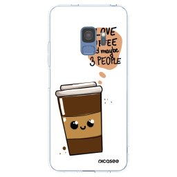 Átlátszó szilikon tok az alábbi mobiltelefonokra Samsung Galaxy S9 G960F - Cute coffee