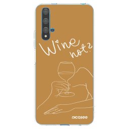 Átlátszó szilikon tok az alábbi mobiltelefonokra Huawei Nova 5T - Wine not
