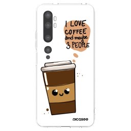 Átlátszó szilikon tok az alábbi mobiltelefonokra Xiaomi Mi Note 10 (Pro) - Cute coffee