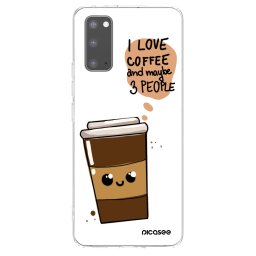 Átlátszó szilikon tok az alábbi mobiltelefonokra Samsung Galaxy S20 G980F - Cute coffee